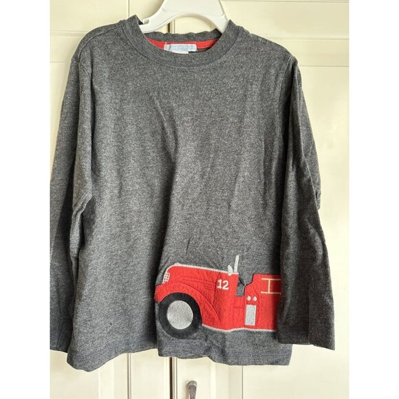 Janie and‎ Jack Fire Engine Gray Long Sleeve Top Boys 5 - Picture 1 of 6